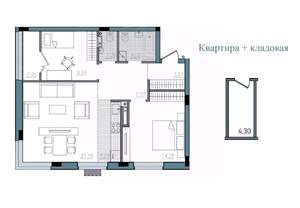 3-к квартира, строящийся дом, 70м2, 5/14 этаж