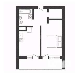 1-к квартира, вторичка, 43м2, 5/10 этаж