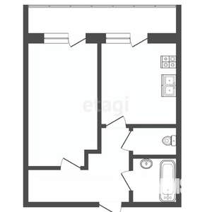 1-к квартира, вторичка, 54м2, 9/10 этаж