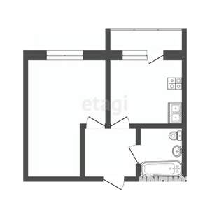 1-к квартира, вторичка, 40м2, 6/10 этаж