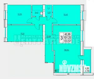 3-к квартира, вторичка, 104м2, 2/5 этаж