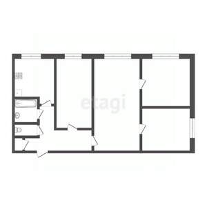 4-к квартира, вторичка, 74м2, 11/12 этаж