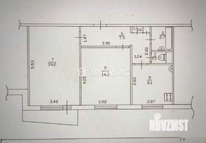 2-к квартира, вторичка, 54м2, 1/5 этаж
