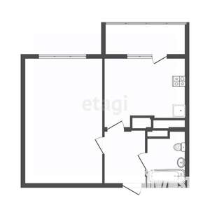 1-к квартира, вторичка, 46м2, 8/10 этаж