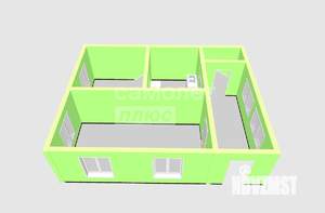 2-к квартира, вторичка, 42м2, 1/1 этаж