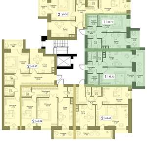 1-к квартира, вторичка, 41м2, 8/10 этаж