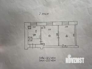 2-к квартира, вторичка, 32м2, 2/2 этаж