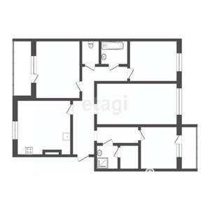 4-к квартира, вторичка, 91м2, 5/5 этаж