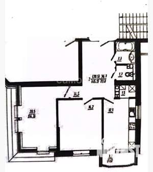 2-к квартира, вторичка, 63м2, 4/4 этаж