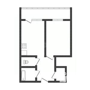 1-к квартира, вторичка, 44м2, 1/10 этаж