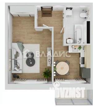 1-к квартира, вторичка, 38м2, 6/12 этаж