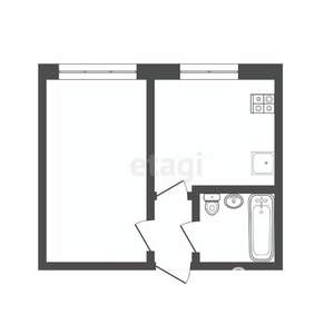 1-к квартира, вторичка, 29м2, 4/9 этаж