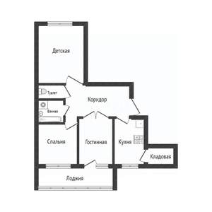 3-к квартира, вторичка, 71м2, 3/10 этаж