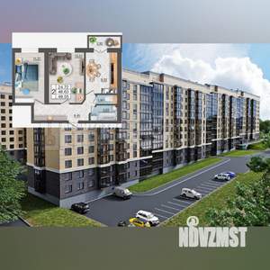 2-к квартира, вторичка, 50м2, 2/10 этаж