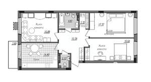 3-к квартира, строящийся дом, 91м2, 5/16 этаж