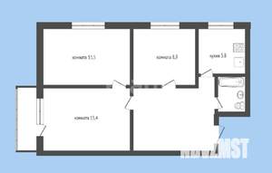 3-к квартира, вторичка, 53м2, 5/5 этаж