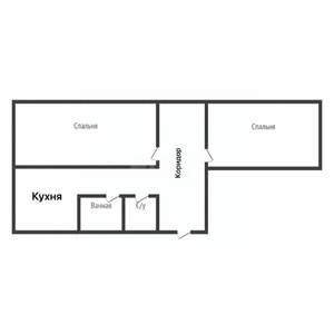 2-к квартира, вторичка, 47м2, 4/5 этаж