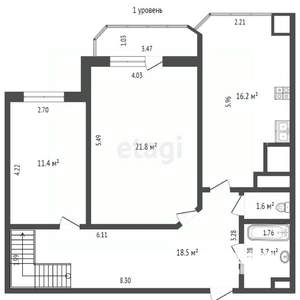 4-к квартира, вторичка, 138м2, 7/7 этаж