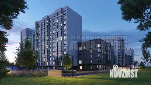 2-к квартира, строящийся дом, 59м2, 14/15 этаж