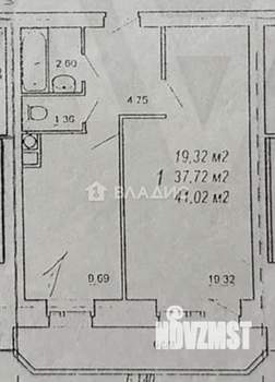 1-к квартира, вторичка, 41м2, 3/10 этаж