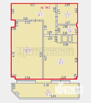 1-к квартира, вторичка, 51м2, 3/10 этаж