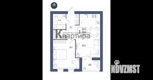 1-к квартира, вторичка, 54м2, 12/16 этаж