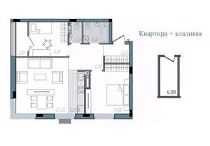 3-к квартира, строящийся дом, 70м2, 5/14 этаж