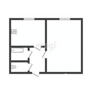 1-к квартира, вторичка, 26м2, 1/3 этаж
