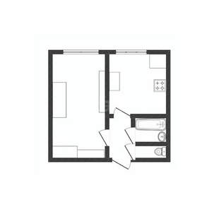 1-к квартира, вторичка, 34м2, 1/5 этаж