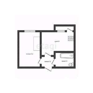 1-к квартира, вторичка, 27м2, 4/9 этаж