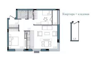 3-к квартира, строящийся дом, 70м2, 7/14 этаж