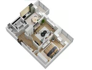 2-к квартира, вторичка, 58м2, 9/10 этаж