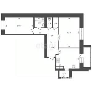 2-к квартира, вторичка, 67м2, 5/10 этаж