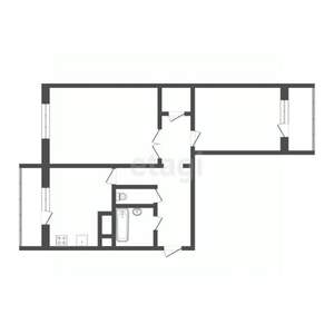 2-к квартира, вторичка, 58м2, 1/10 этаж