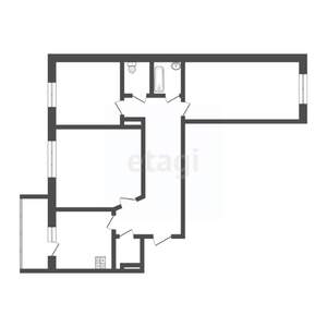 3-к квартира, вторичка, 85м2, 1/10 этаж