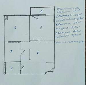 2-к квартира, вторичка, 44м2, 12/20 этаж