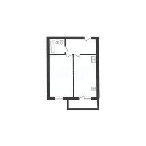1-к квартира, строящийся дом, 41м2, 4/10 этаж