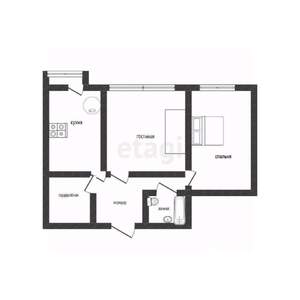 2-к квартира, вторичка, 60м2, 6/15 этаж