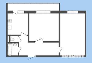 2-к квартира, вторичка, 57м2, 5/10 этаж
