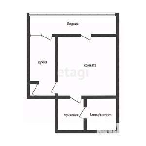 1-к квартира, вторичка, 60м2, 1/10 этаж