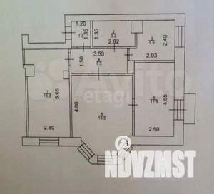 3-к квартира, вторичка, 62м2, 2/3 этаж