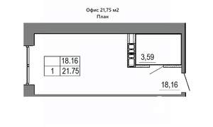 Студия квартира, вторичка, 23м2, 5/16 этаж
