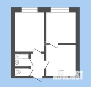 2-к квартира, вторичка, 34м2, 4/5 этаж