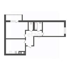 2-к квартира, вторичка, 60м2, 1/9 этаж