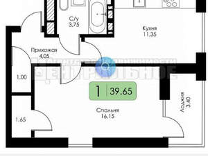 1-к квартира, вторичка, 40м2, 7/15 этаж