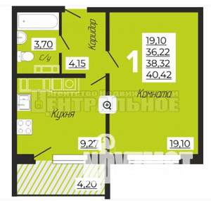 1-к квартира, вторичка, 40м2, 3/10 этаж