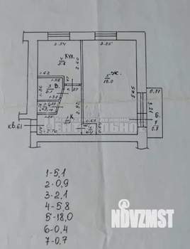 1-к квартира, вторичка, 32м2, 3/5 этаж