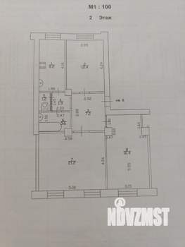 3-к квартира, вторичка, 72м2, 2/2 этаж