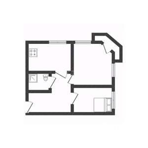 2-к квартира, вторичка, 56м2, 2/2 этаж