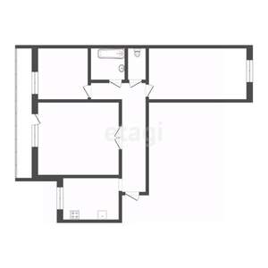 3-к квартира, вторичка, 67м2, 6/9 этаж